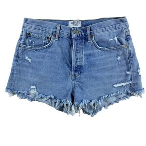 Agolde Denim Shorts Women Sz 28 Distressed Parker Vintage Cut Off